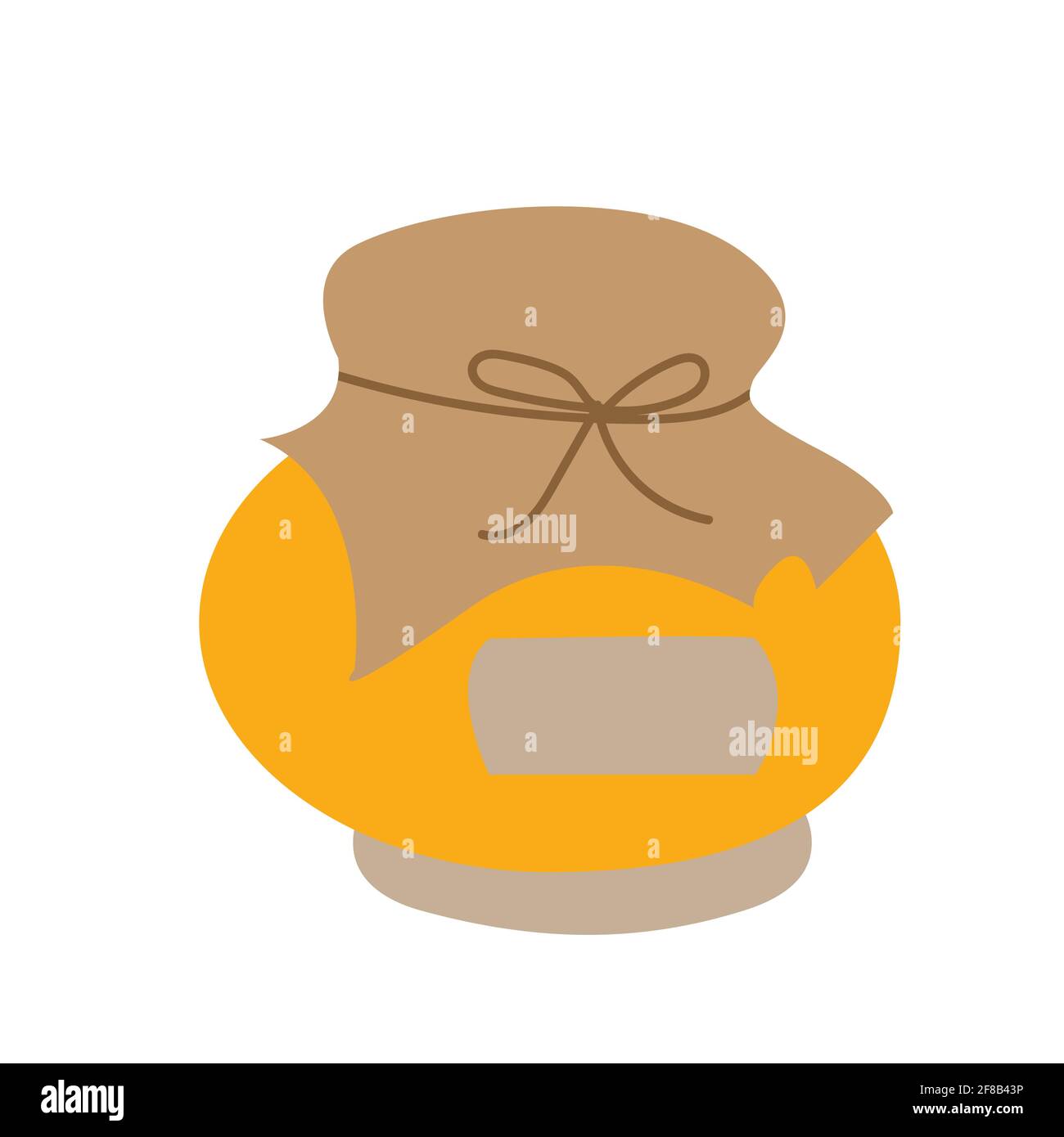 Honey flat jar vector. Apiary vector symbol.  Stock Vector