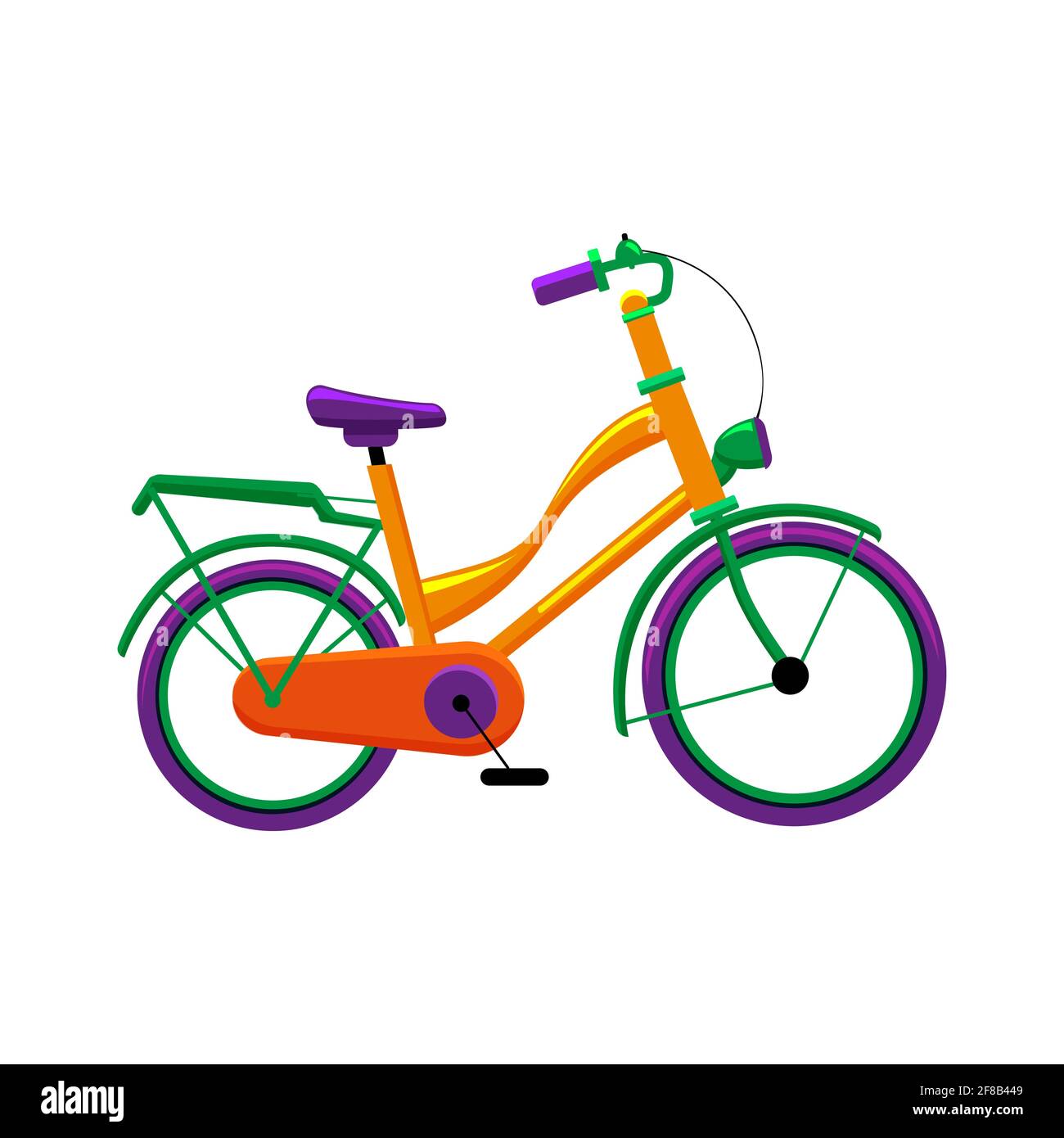 Urban utility bicycle with a step-through frame.  Stock Vector