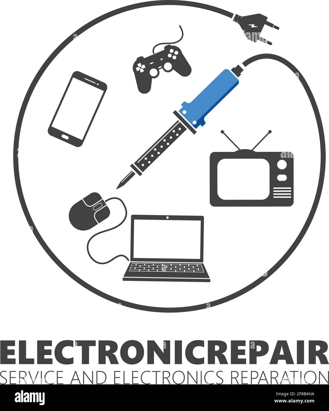electronic service and repair icon vector illustration design template