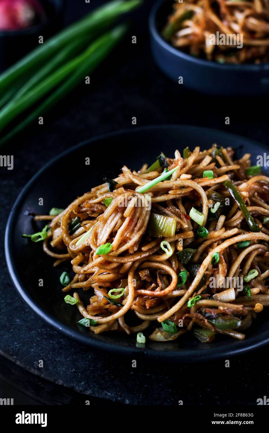 Noodles are a type of food made from unleavened dough which is rolled ...