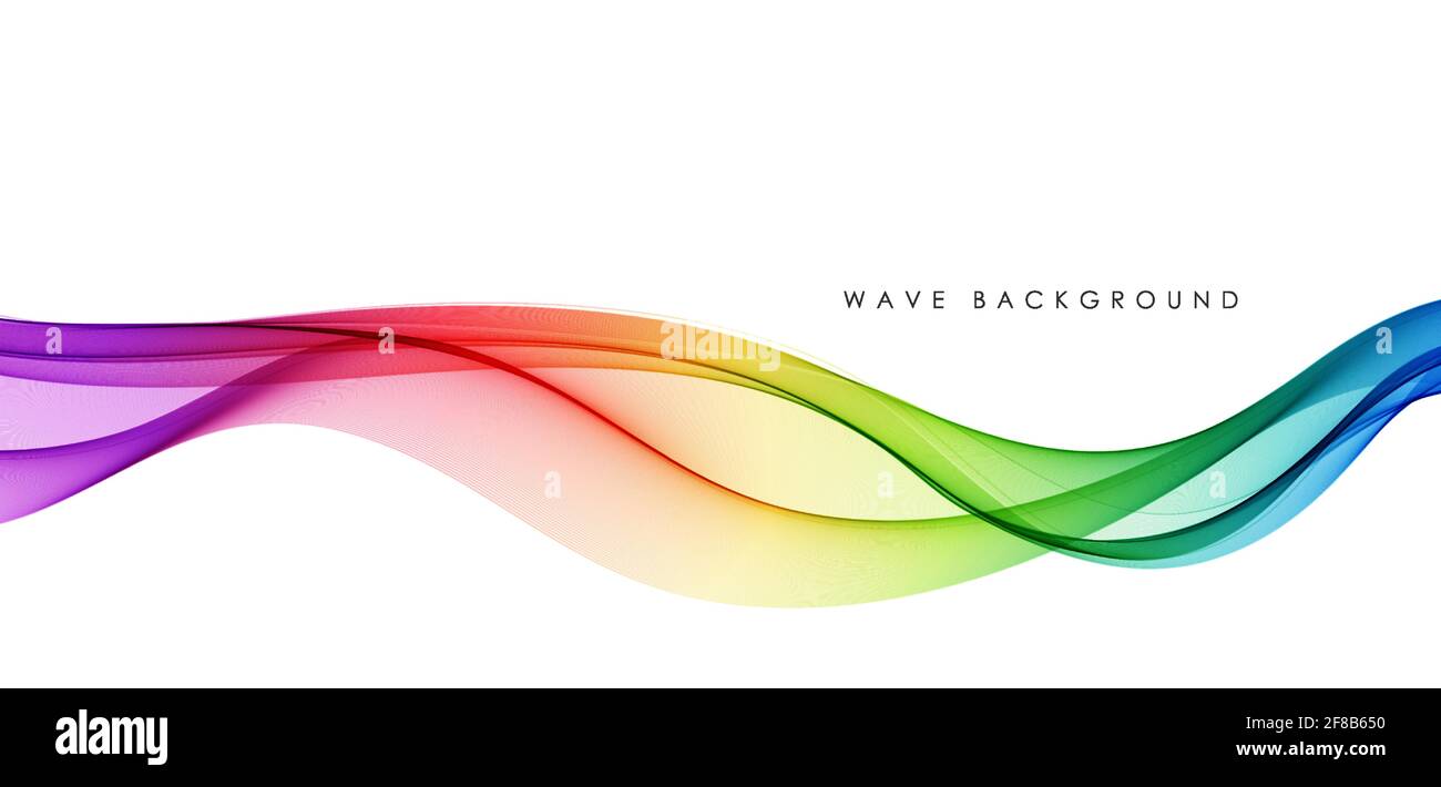 Vector abstract colorful flowing wave lines isolated on white ...