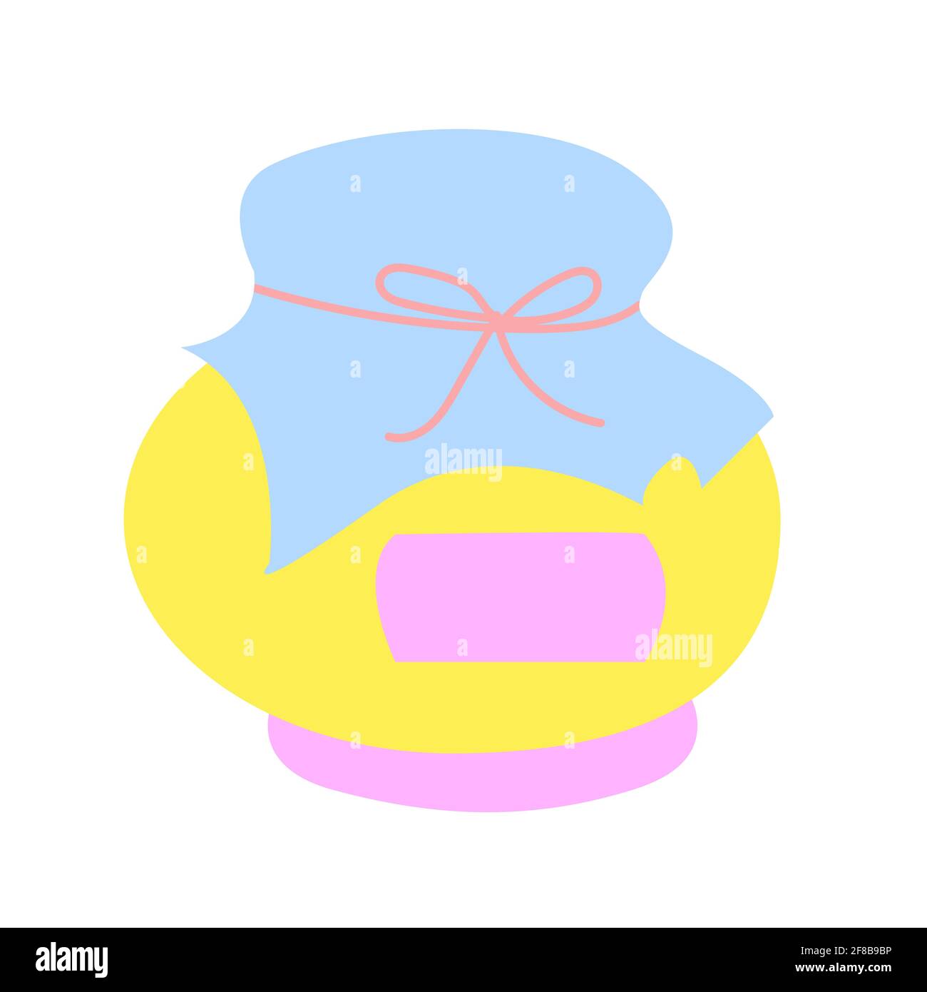 Honey flat jar vector. Apiary vector symbol.  Stock Vector