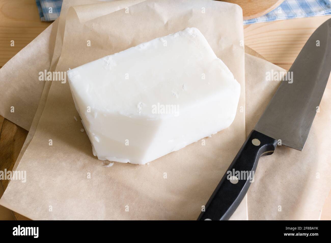 Beef dripping or Tallow a rendered form of beef or mutton fat used in cooking or as a traditional shortening Stock Photo