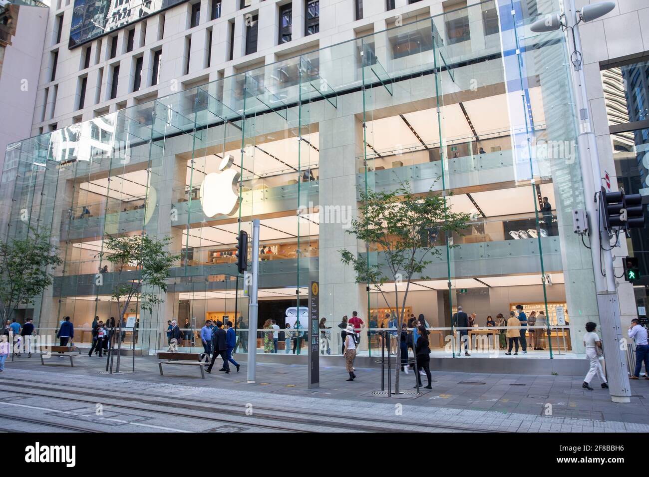 Apple flagship retail store in george street, Sydney city centre,NSW,Australia Stock Photo
