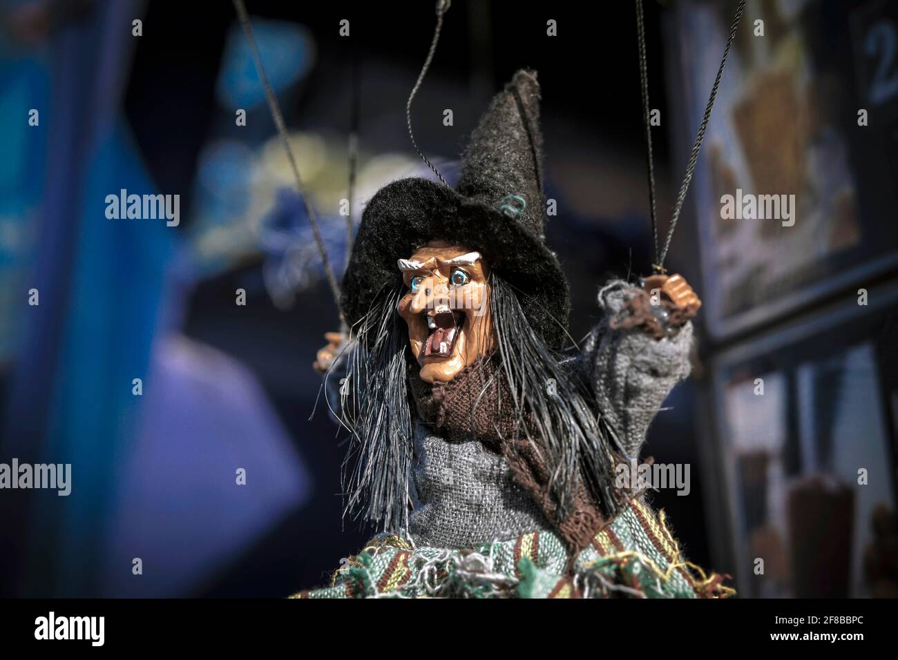 Halloween witch puppet Stock Photo Alamy