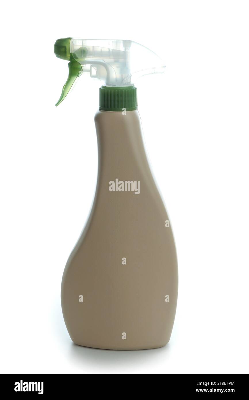 Blank detergent spray bottle isolated on white background Stock Photo ...