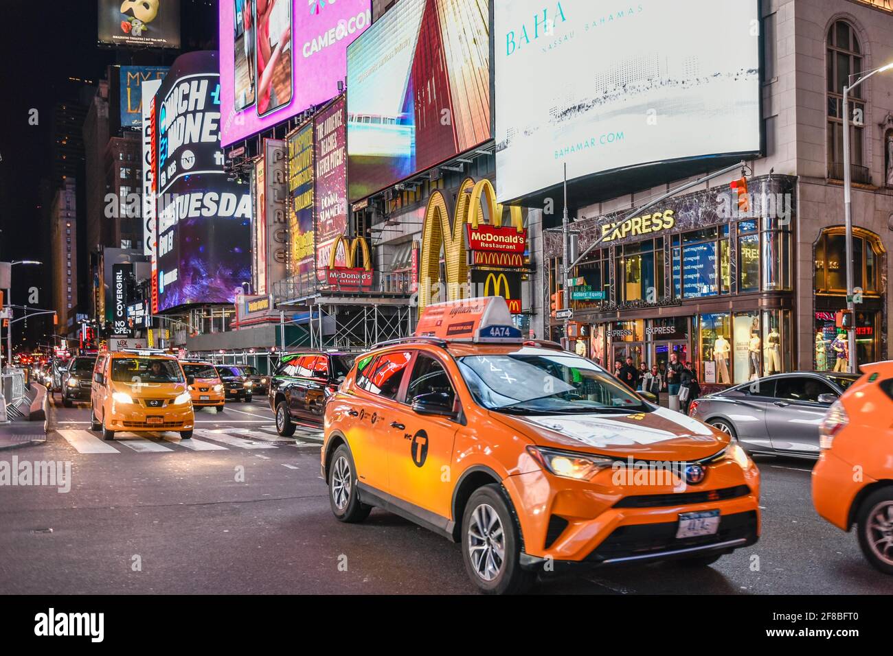 Times Square, Lifestyle at Night, New York, USA Stock Photo - Alamy