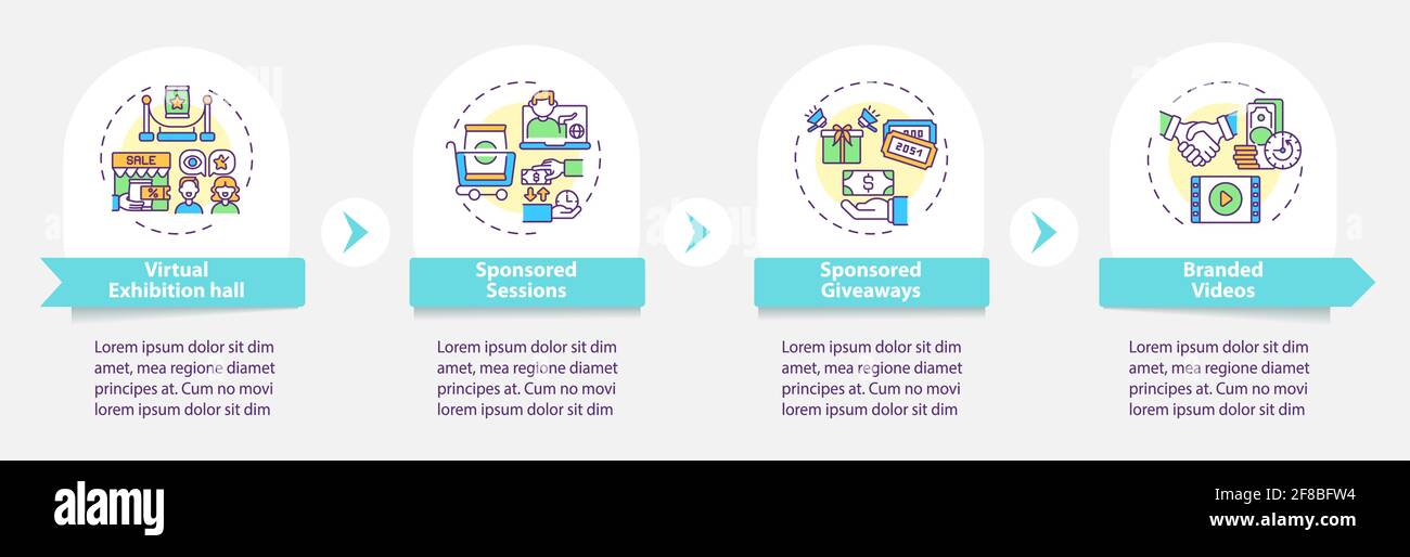 Sponsorship VE vector infographic template Stock Vector