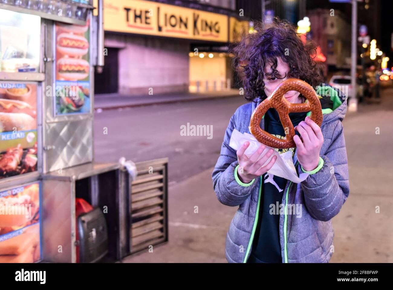 Times Square, Lifestyle at Night, New York, USA Stock Photo - Alamy