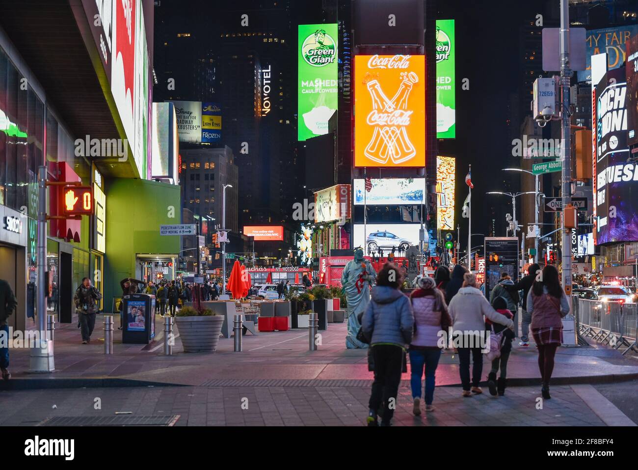 Times Square, Lifestyle at Night, New York, USA Stock Photo - Alamy