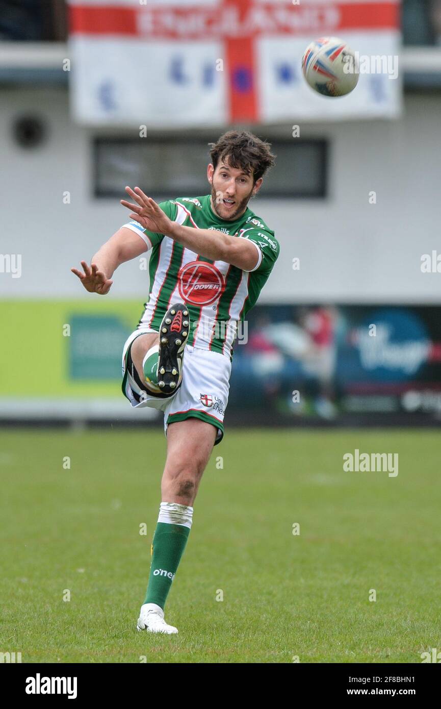 Sale, England 11th April 2021 Stefan Ratchford (1) of Warrington