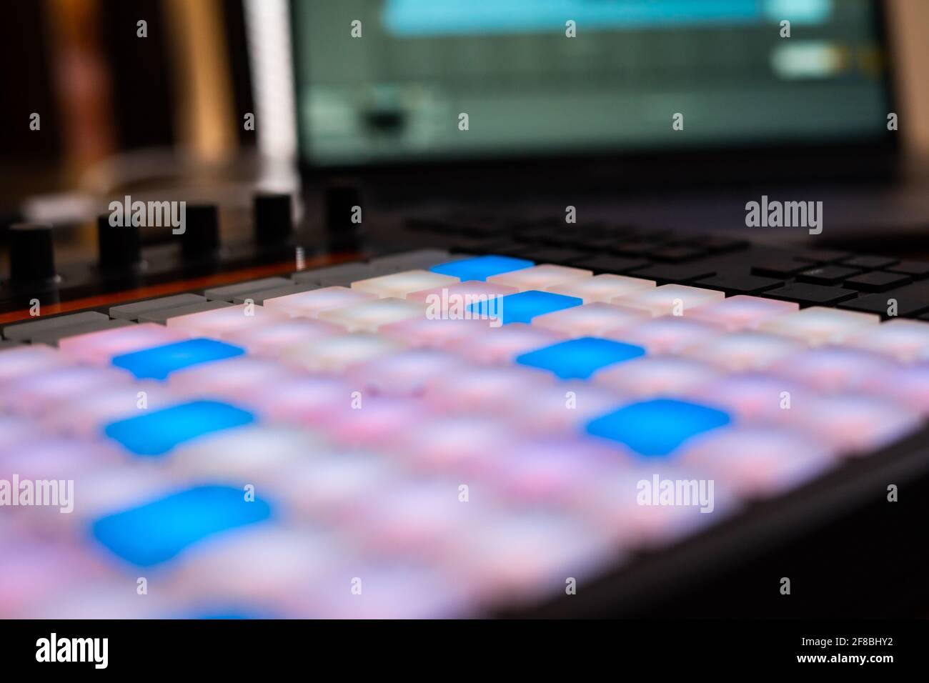 Compact Music Production Station Stock Photo Alamy