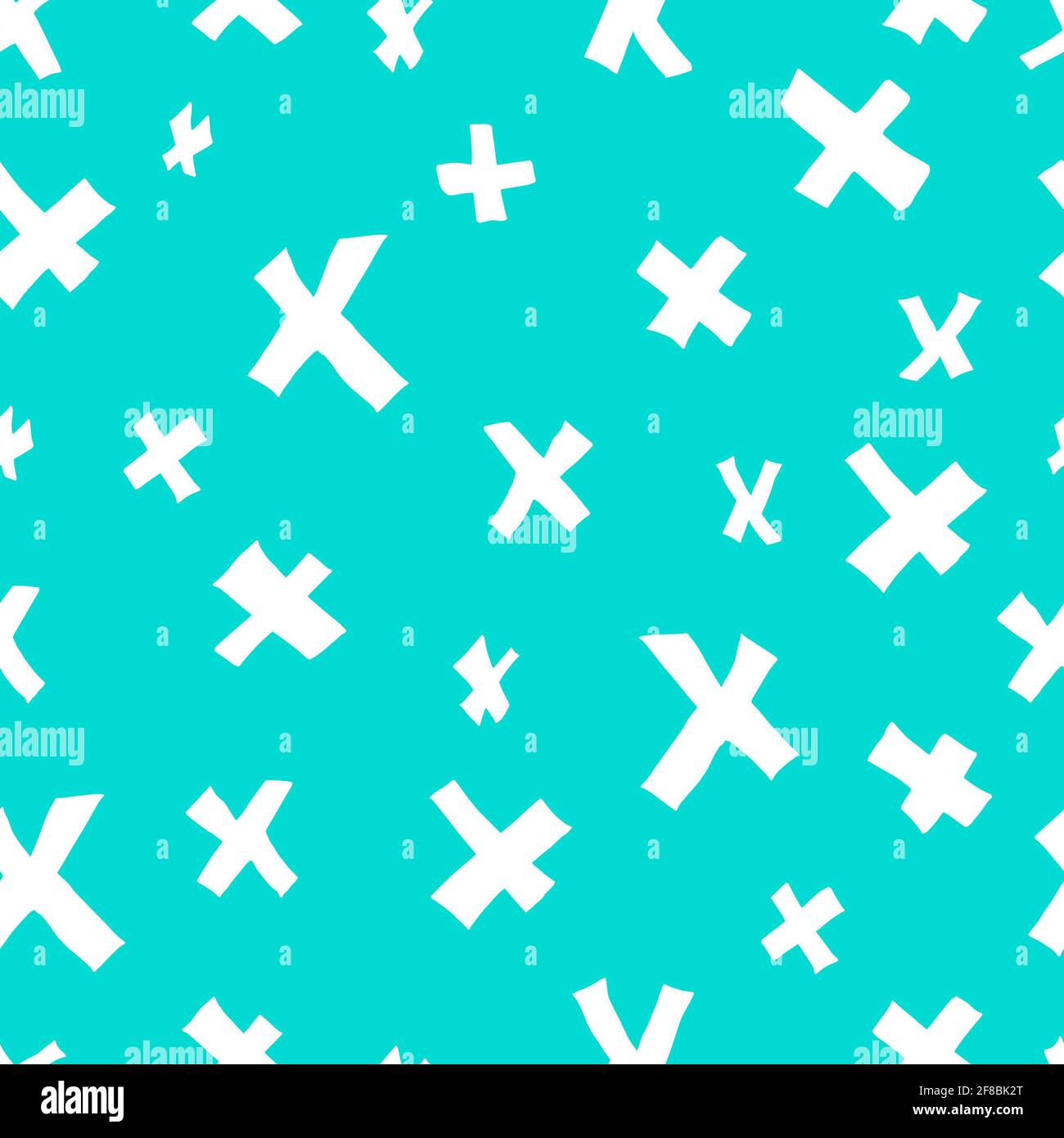 vector seamless simple X pattern on contrasting background. For paper ...