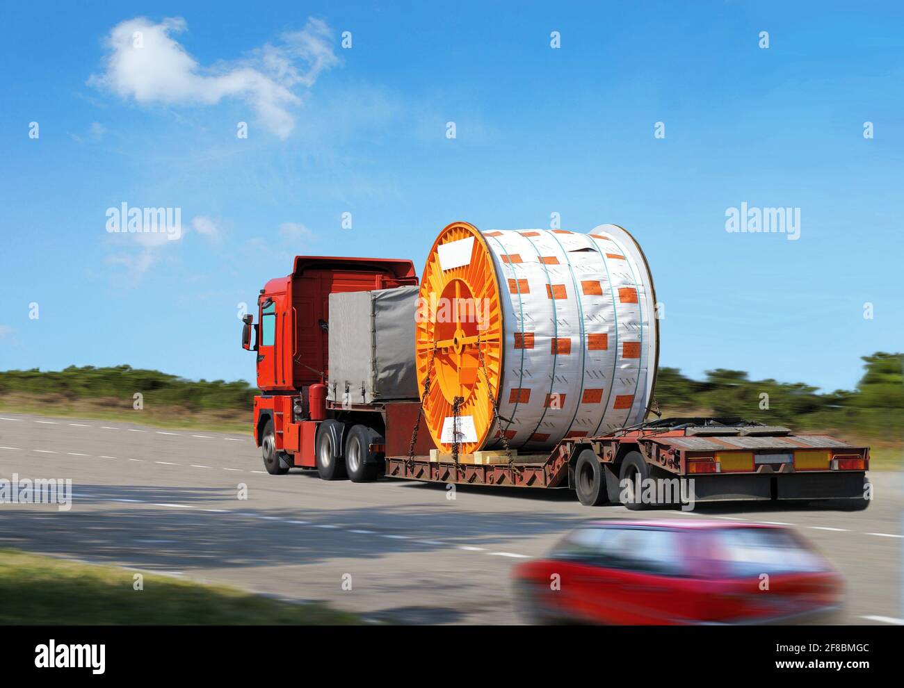 Exceptional convoy of works Stock Photo - Alamy