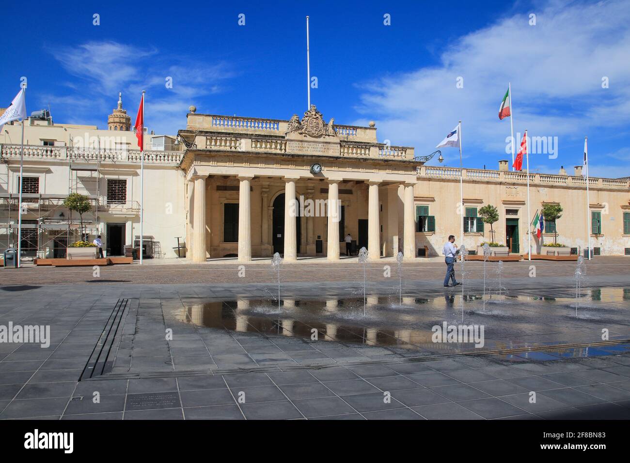Valetta, Malta - October 22, 2020: St. Georg square located in the city center of Valetta Stock Photo
