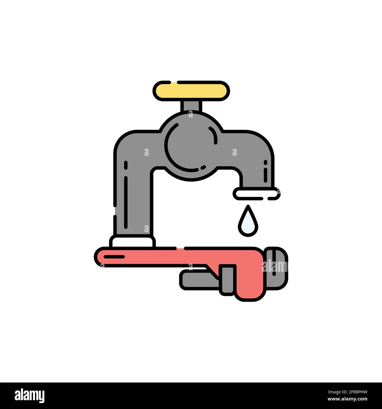 Plumbing installation color line icon. Pictogram for web page, mobile ...