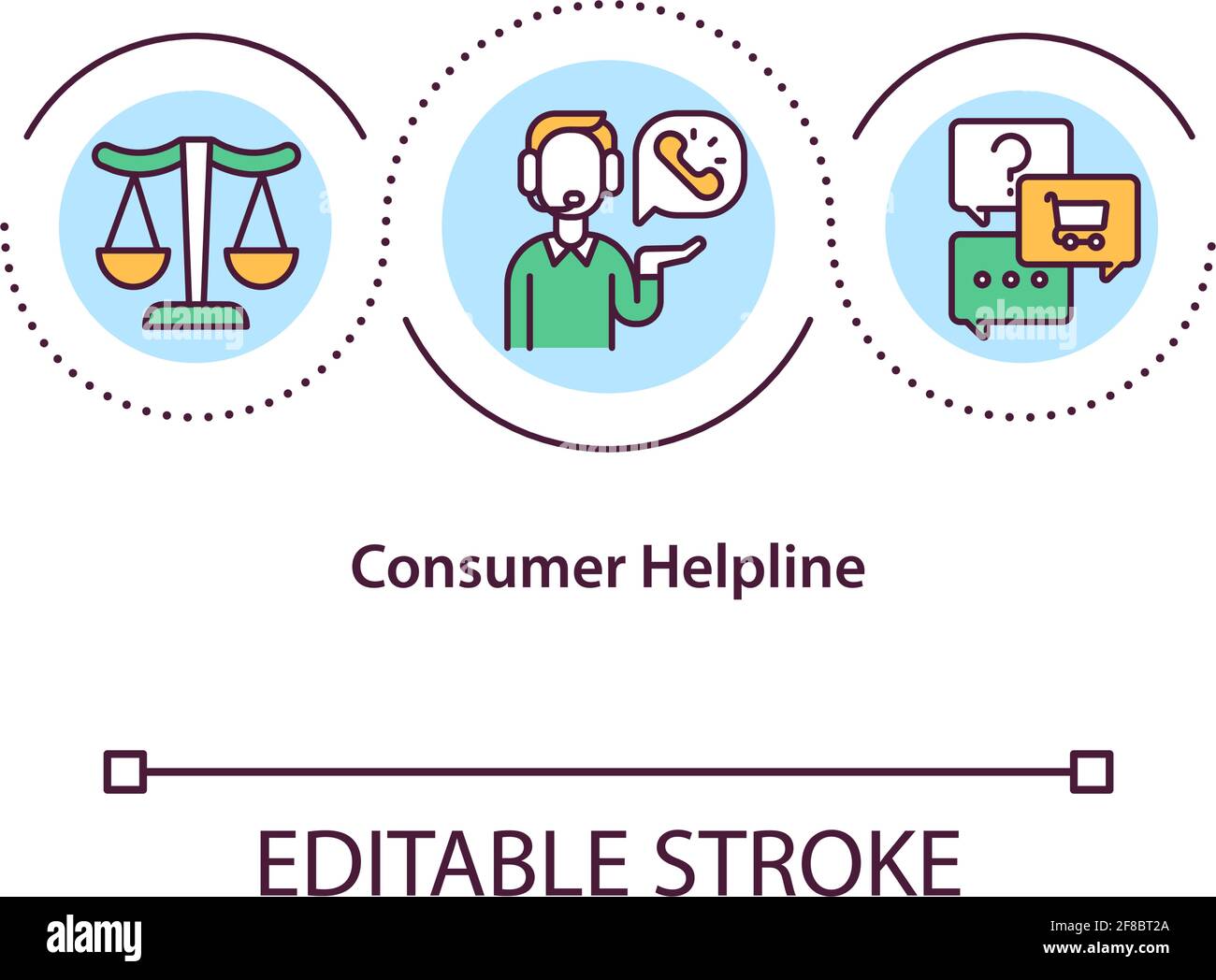 Consumer helpline concept icon Stock Vector Image & Art - Alamy