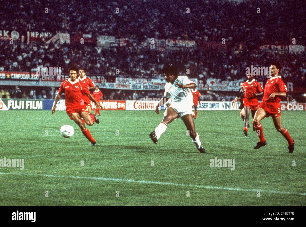 Frank Rijkaard (Milan) he scored the first goal for his team during the  Italian UEFA Champions League 1989 1990" match between Milan 1-0 Benfica at  Praterstadion on May 23, 1990 in Vienna,