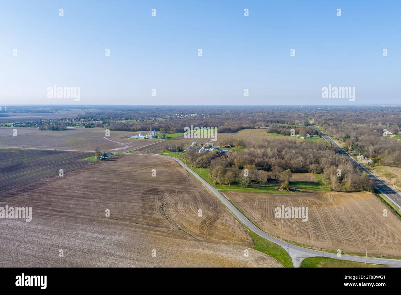 Agricultural production field the Caseyville Illinois on USA Stock Photo