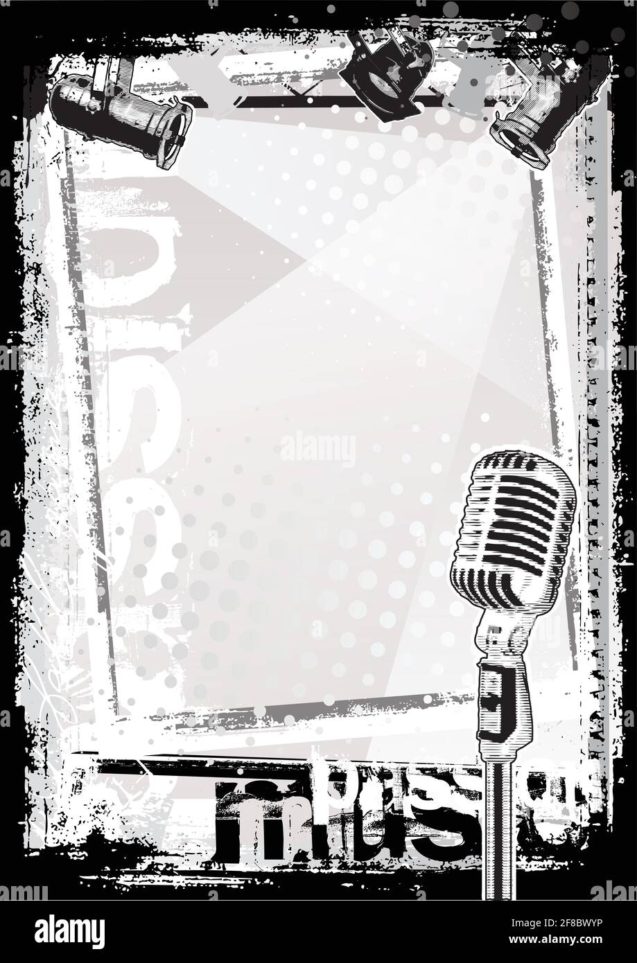 microphone poster background Stock Vector Image & Art Alamy