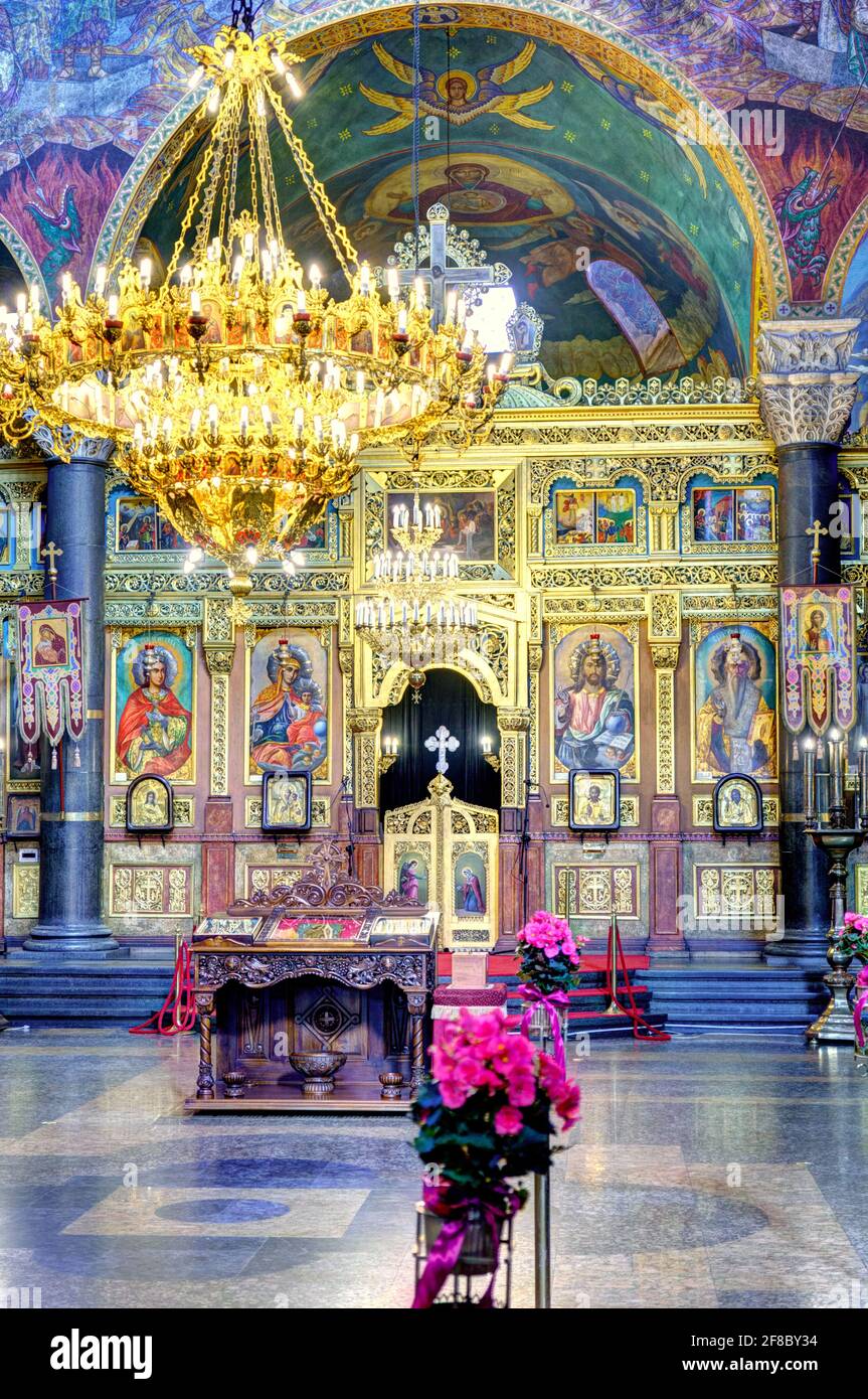 Sveta Nedelya Church interior, Sofia, Bulgaria Stock Photo Alamy