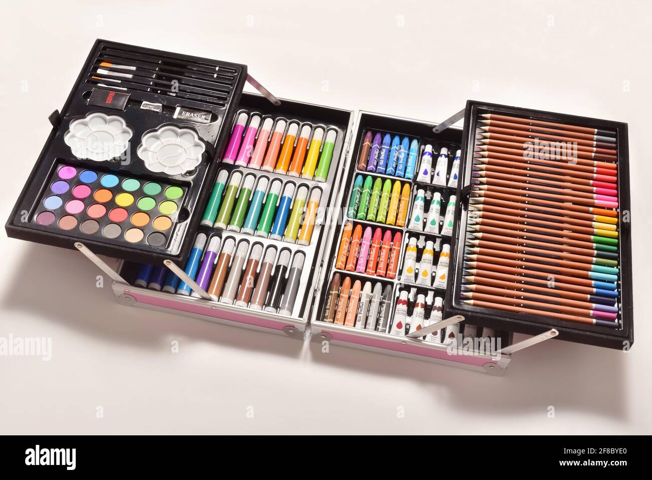Case with a set for drawing Stock Photo Alamy
