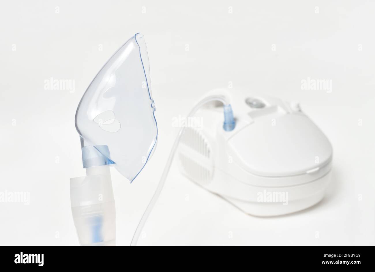Respiratory mask for inhaler Stock Photo