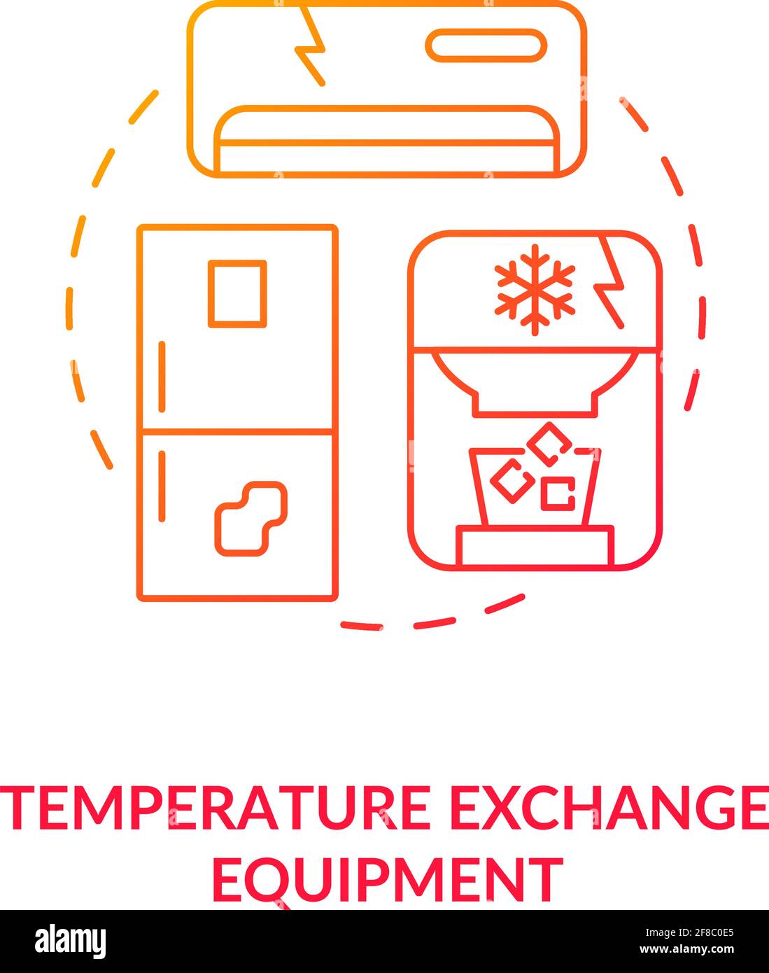 Temperature exchange equipment concept icon Stock Vector Image & Art