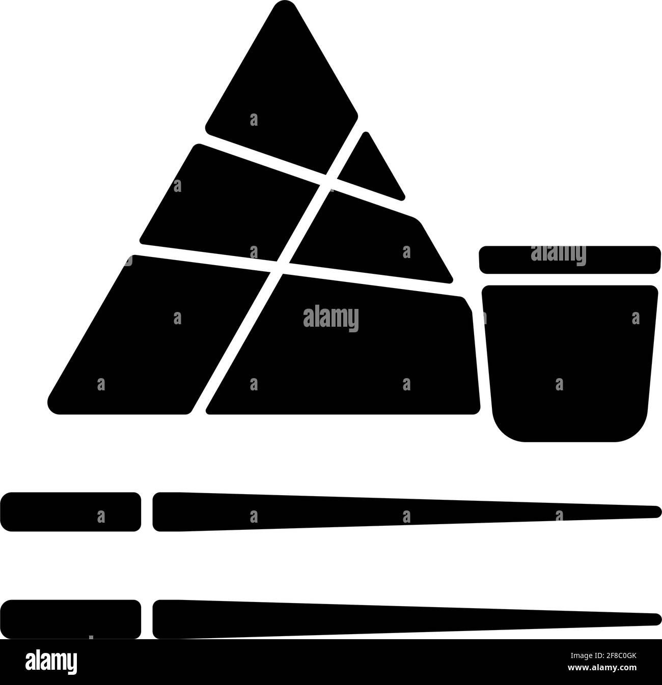 Chinese chopsticks black glyph icon Stock Vector Image & Art Alamy