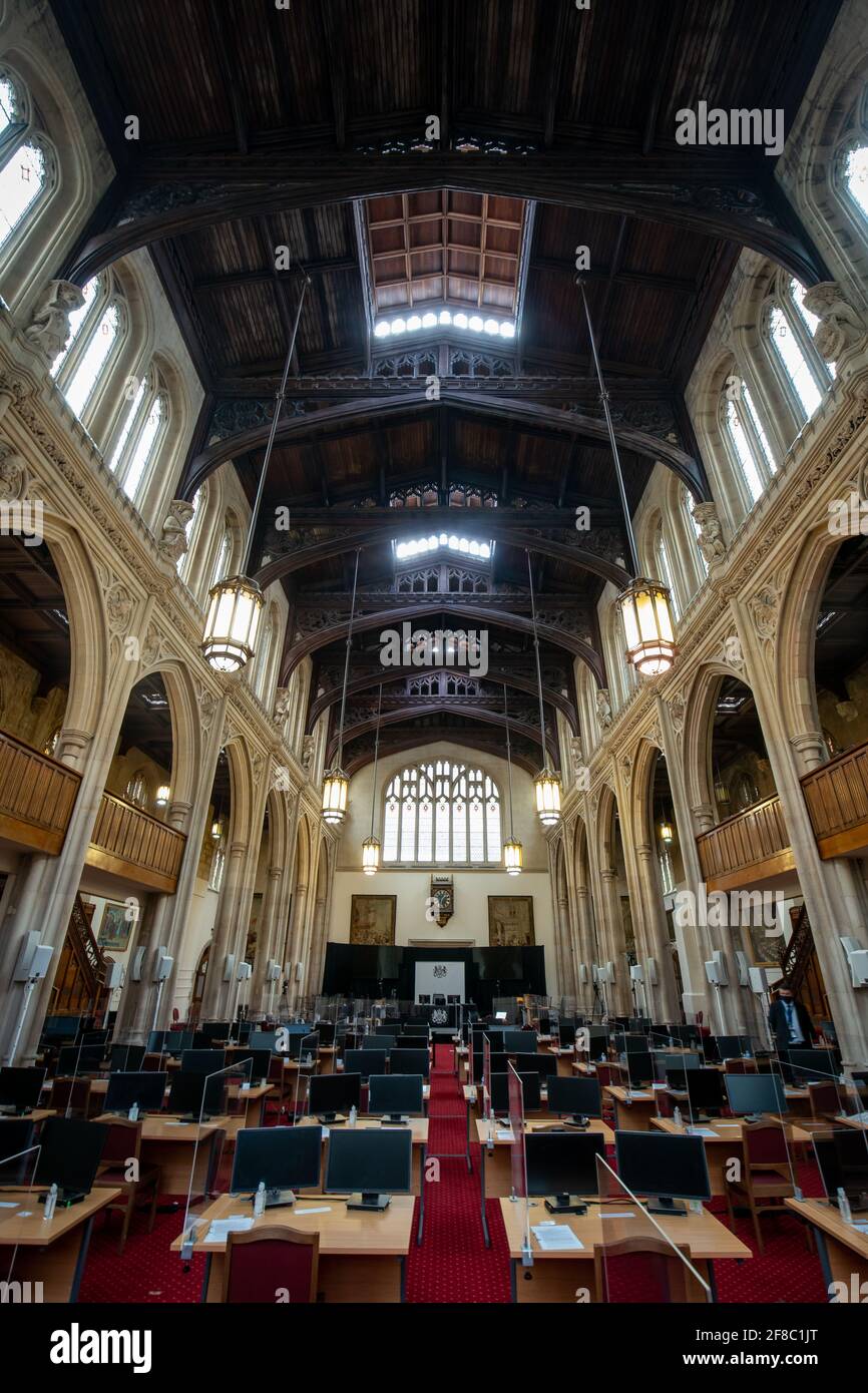A view of the Old Library in Guildhall, London, where the inquest into ...