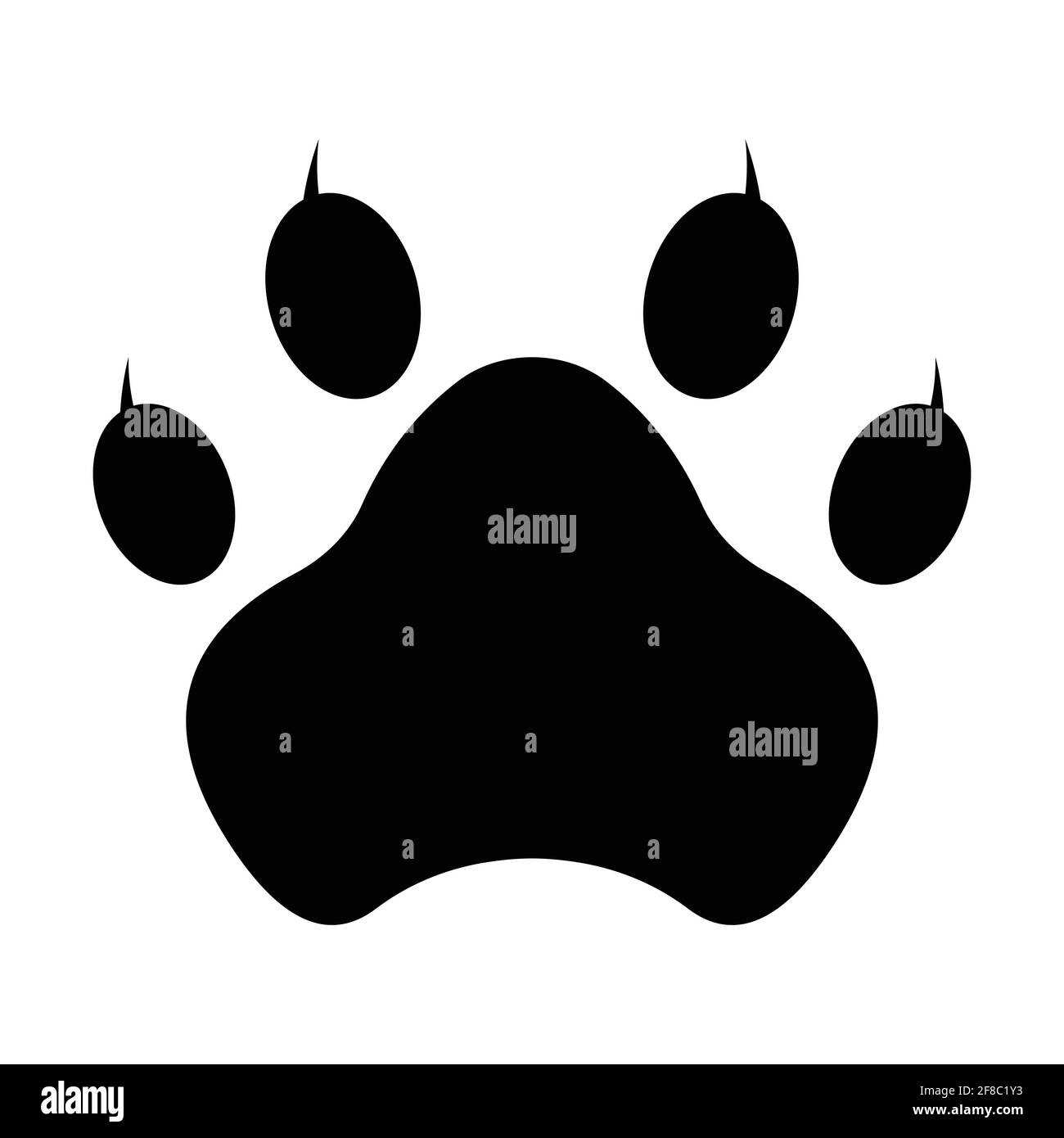 cat animal paw claw icon vector illustration Stock Vector
