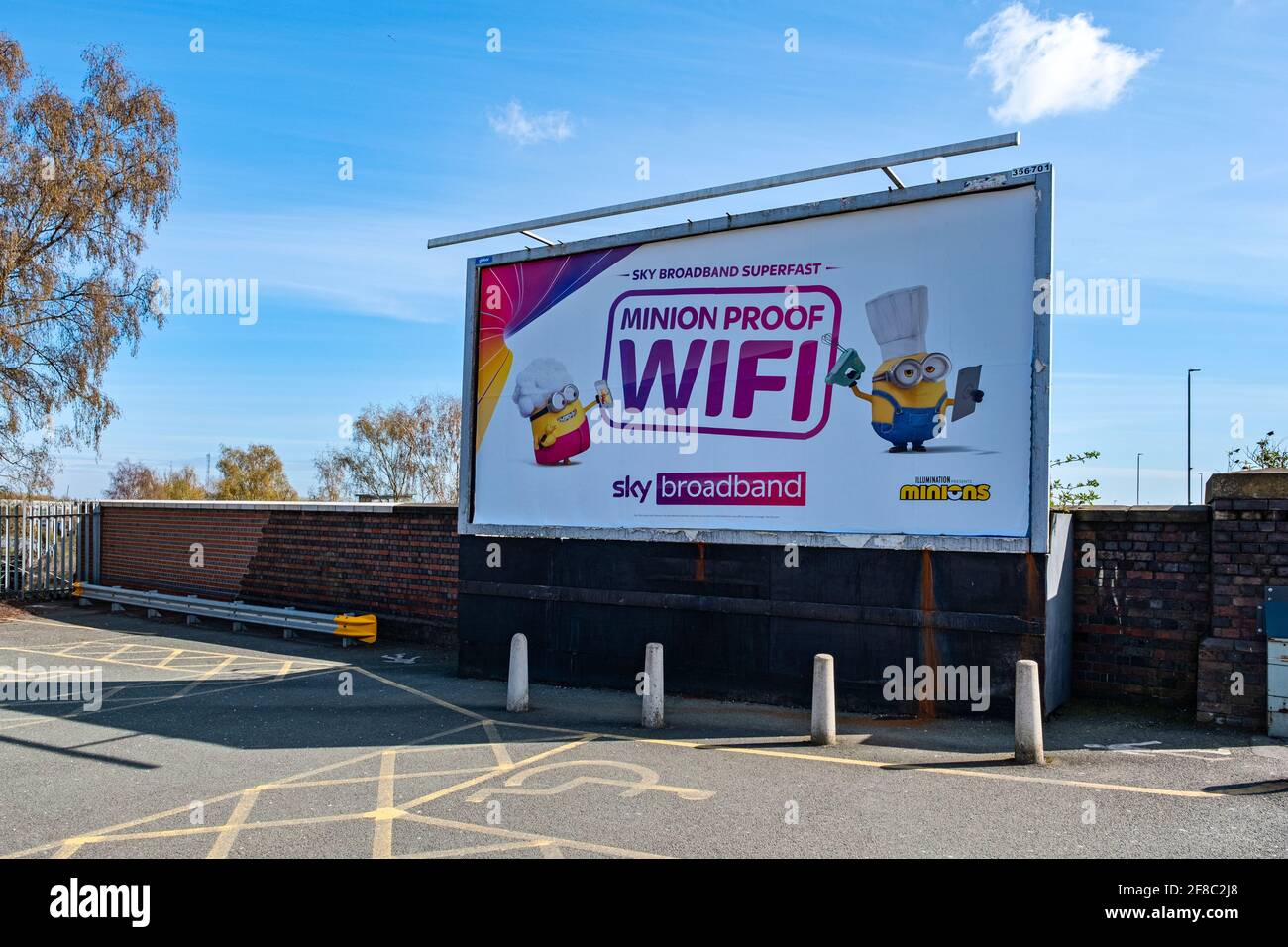 Billboard advertising Sky Broadband UK Stock Photo