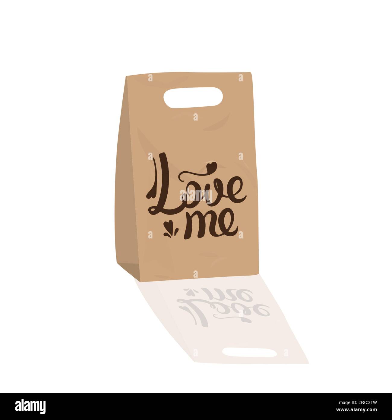 The gift paper crafting package, vector illustration. Stock Vector