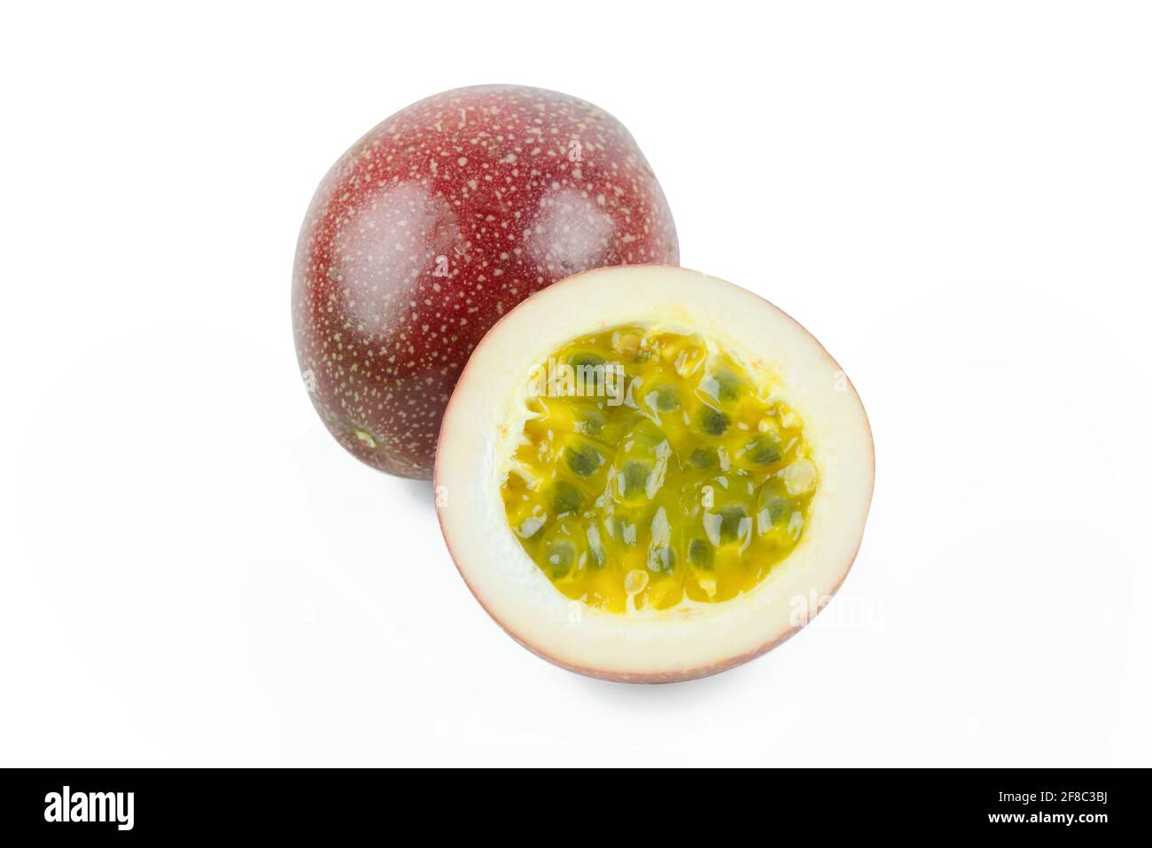 Passion fruit isolated on white background with clipping path Stock Photo
