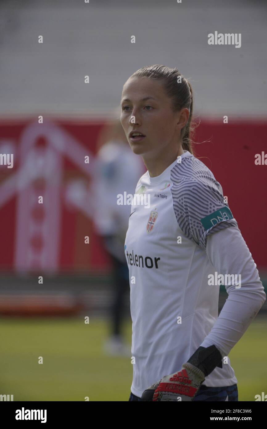 Cecilie Fiskerstrand ( Norway ) during the friendly game between Germany and Norway at BRITA Arena in Wiesbaden, Germany. Stock Photo