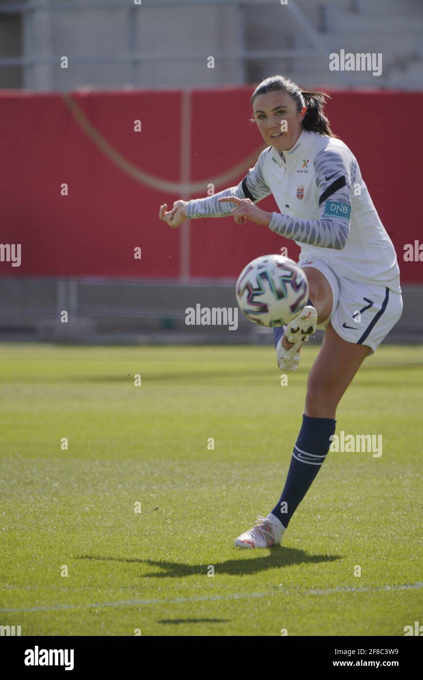 Ingrid Syrstad Engen ( 7 Norway ) during the friendly game between Germany and Norway at BRITA Arena in Wiesbaden, Germany. Stock Photo
