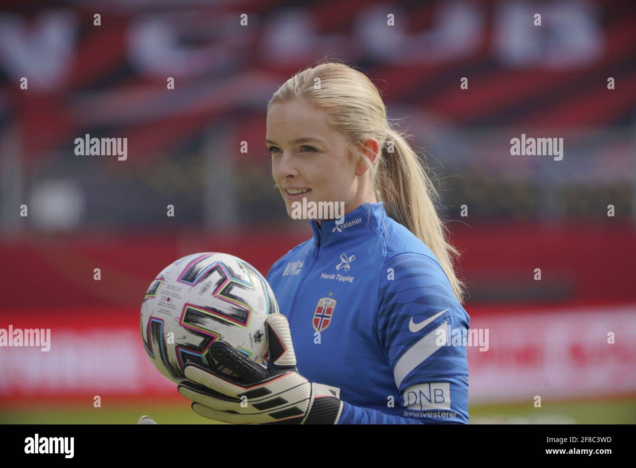 Guro Pettersen ( Norway ) during the friendly game between Germany and Norway at BRITA Arena in Wiesbaden, Germany. Stock Photo