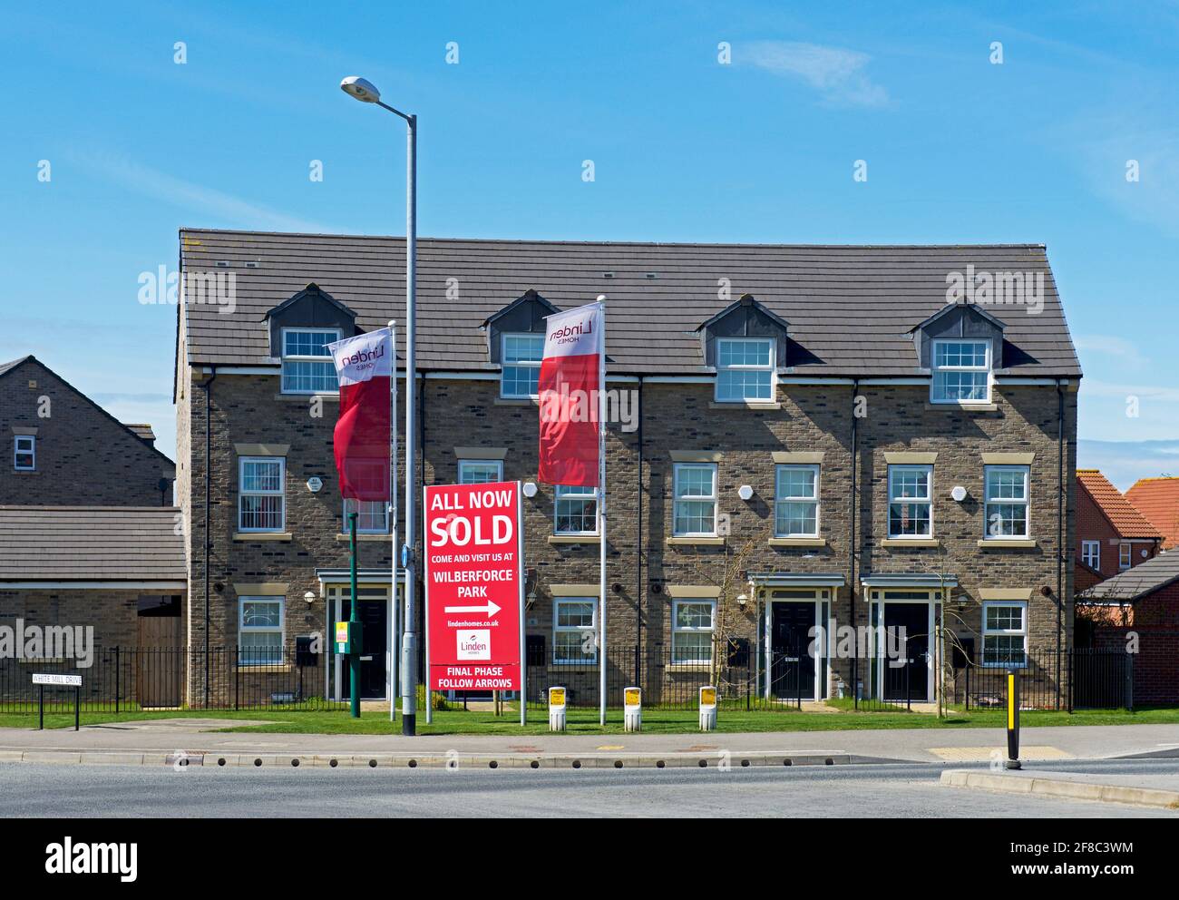 New housing estate in Pocklington, East Yorkshire, England UK Stock