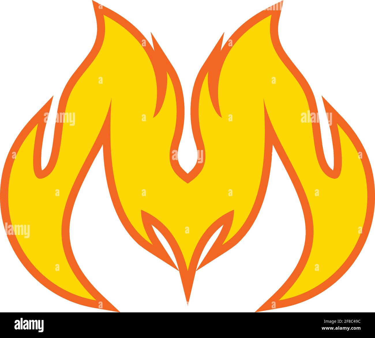 abstract fire letter M logo icon vector concept graphic design Stock Vector