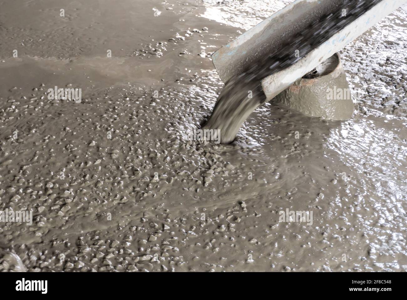 Wet Cement. ready mixed concrete for floor pouring Stock Photo - Alamy