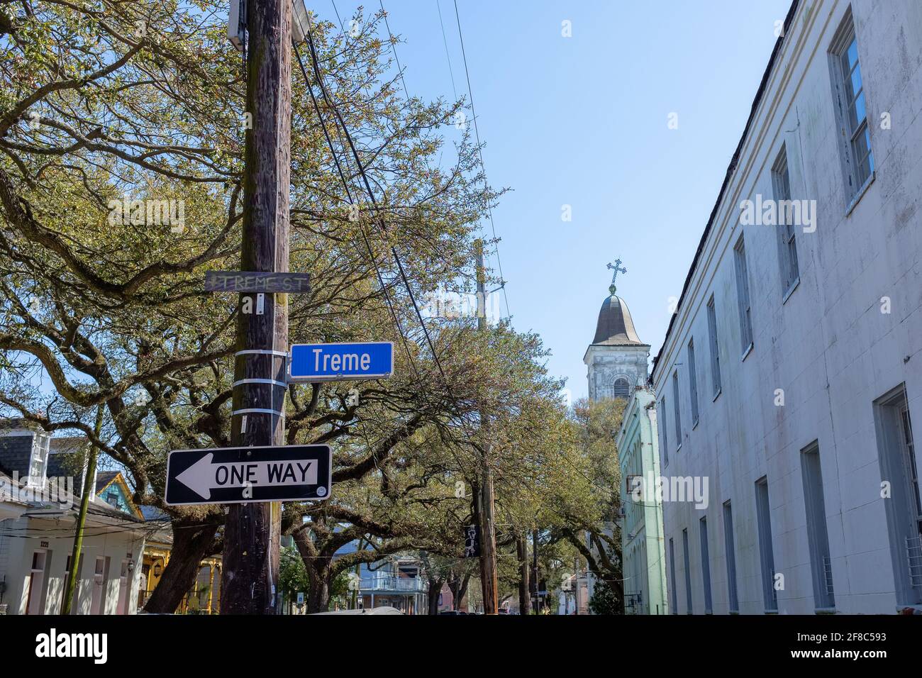NEW ORLEANS, LA, USA MARCH 8, 2021 St. Augustine Church and Treme