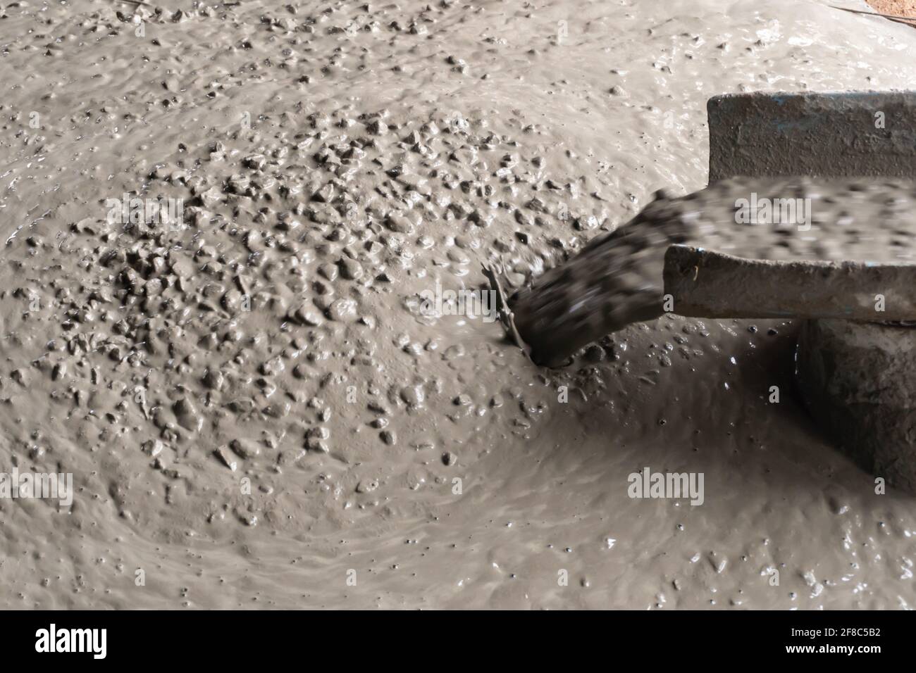 Wet Cement. ready mixed concrete for floor pouring Stock Photo - Alamy