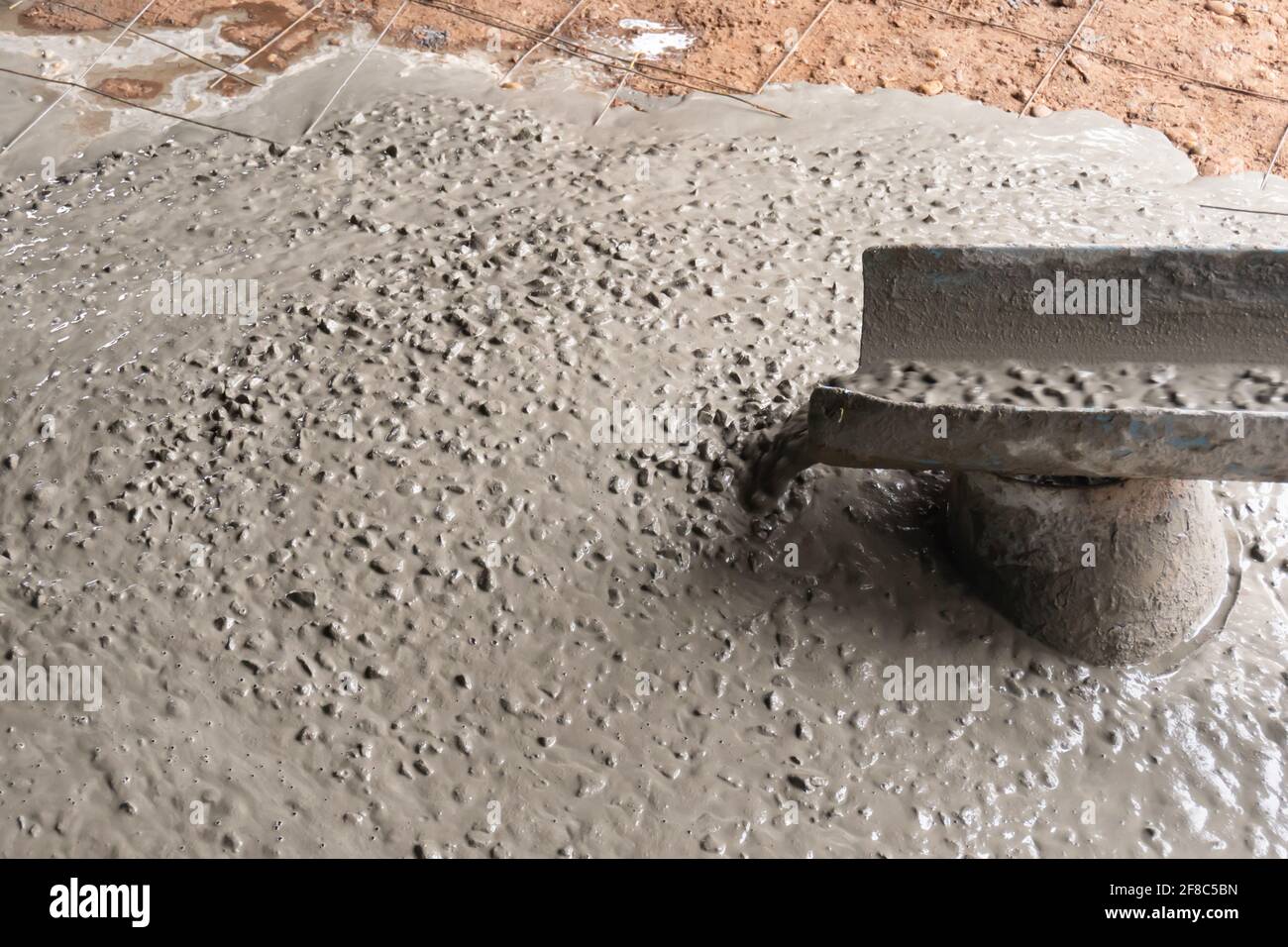Wet Cement. ready mixed concrete for floor pouring Stock Photo - Alamy