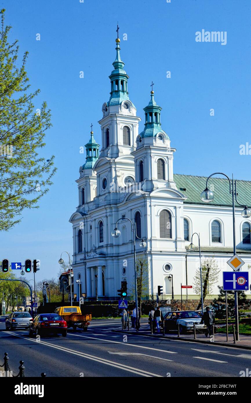 Poland, Radomsko, st. Lambert church, Lodz voivodeship. Stock Photo