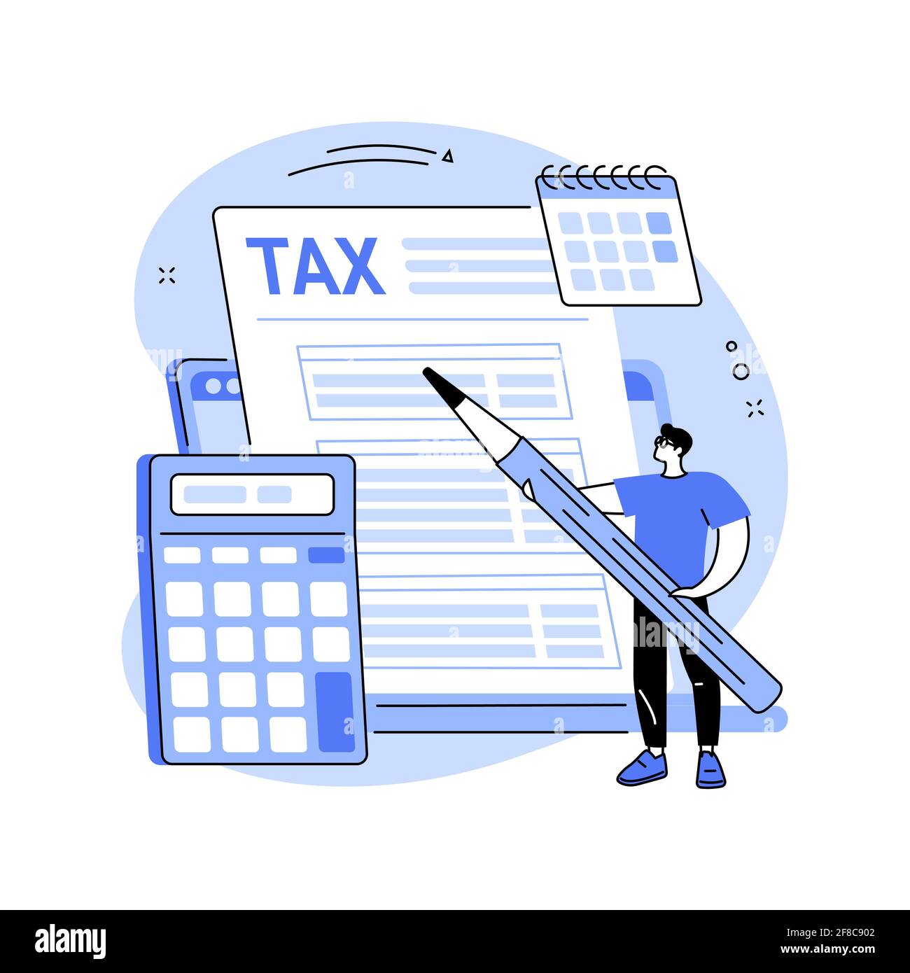 Electronic tax filing abstract concept vector illustration Stock Vector 