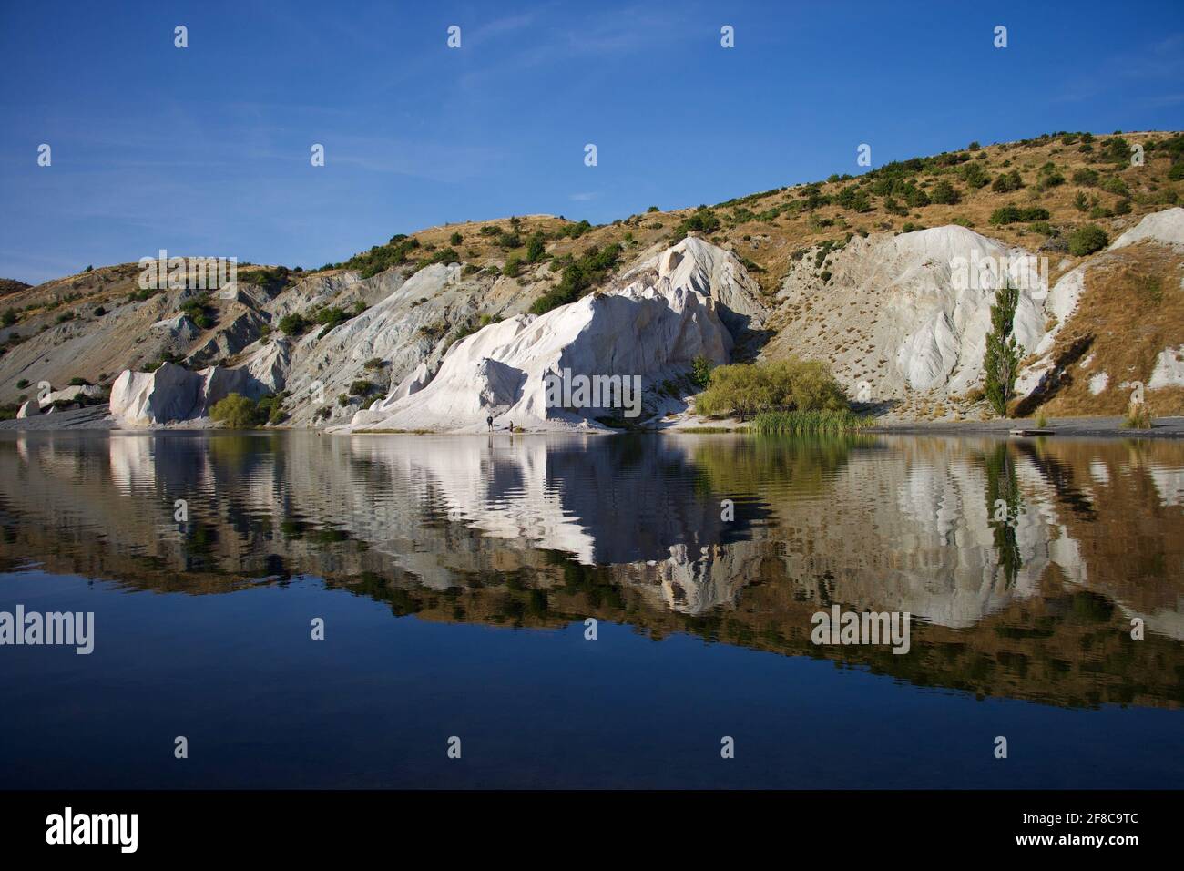 Mirror lake reflections, Central Otago Stock Photo - Alamy