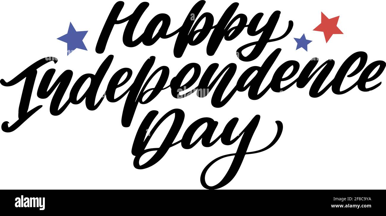 4th of july independence day lettering Stock Vector Image & Art - Alamy