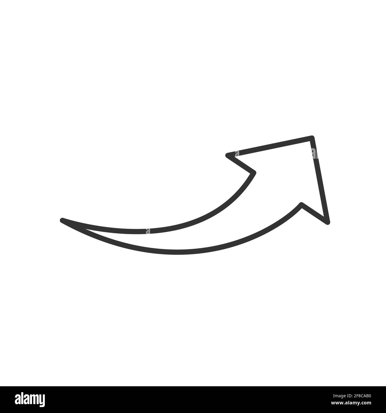 Arrow flat web icon isolated on white background. Modern vector ...