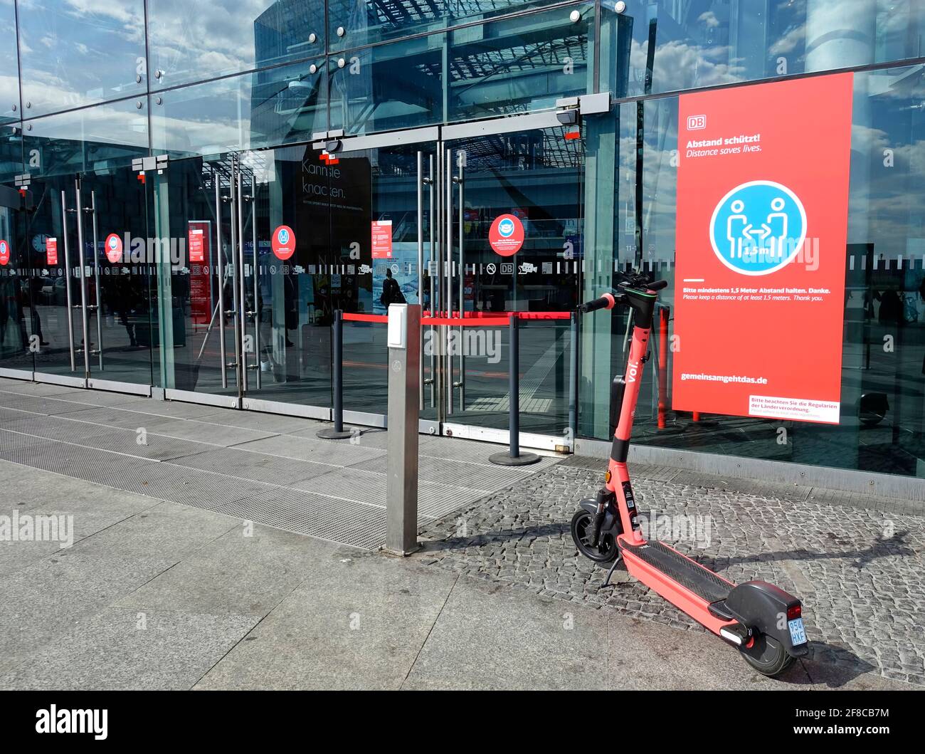 Notice wearing a face mask that covers your nose and mouth, main train