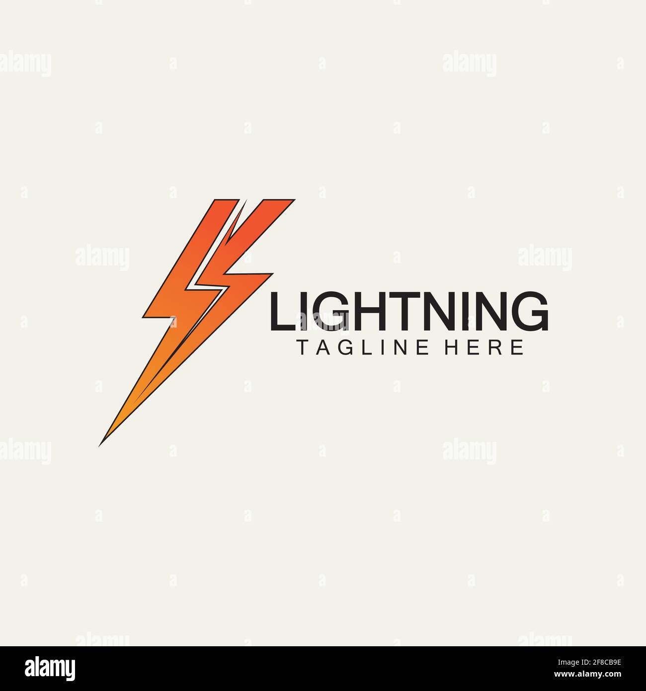 lightning thunder bolt electricity logo design template Stock Vector ...